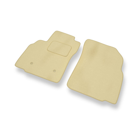 Alfombrillas de Velour adecuadas para Opel Karl (2015-2019) - alfombras para coche - Premium color beige