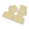 Alfombrillas de Velour adecuadas para BMW X3 SAV (2018-2024) - alfombras para coche - Premium color beige