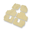 Alfombrillas de Velour adecuadas para Ford S-Max I Monovolumen (2006-2015) - alfombras para coche - Premium color beige