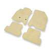 Alfombrillas de Velour adecuadas para Renault Megane III Coupé, Sport Tourer, Hatchback (2008-2016) - alfombras para coche - Premium color beige