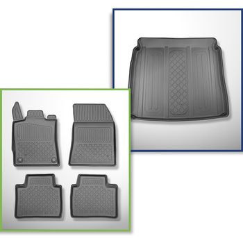 Conjunto de alfombrilla para maletero y alfombrillas para el interior del coche 