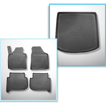 Conjunto de alfombrilla para maletero y alfombrillas para el interior del coche 