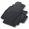Alfombrillas de goma adecuadas para Opel Corsa E Hatchback, Furgoneta (2014-2019) - alfombras para coche - negro - 4 unidades