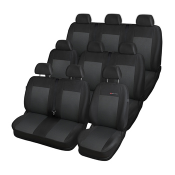 Fundas de asientos hechas a medida para Ford Transit Custom Furgonetaeta (2012-2023) para tres filas de asientos (2+1; 3x1; 2+1) - E3