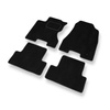 Alfombrillas de Velour adecuadas para Nissan X-trail II SUV (2007-2013) - alfombras para coche - Premium color negro
