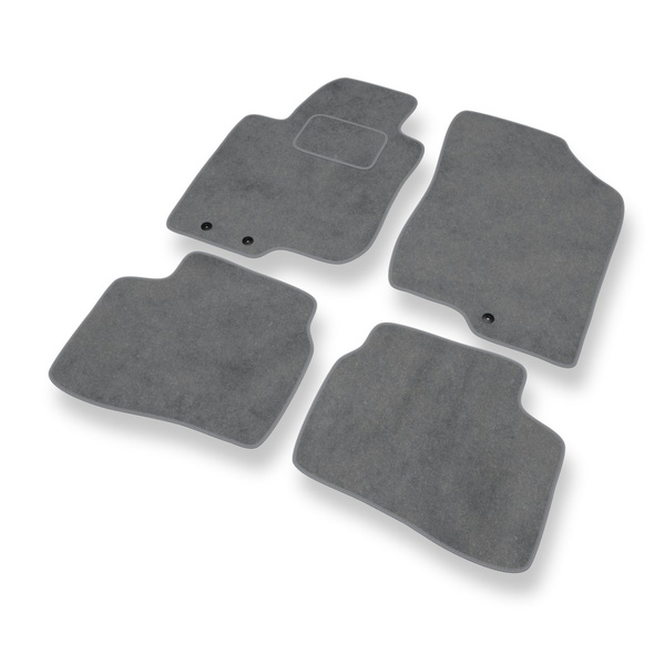 Alfombrillas de Velour adecuadas para Kia Ceed I Hatchback, Familiar (2006-2012) - alfombras para coche - Premium color gris