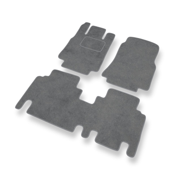 Alfombrillas de Velour adecuadas para Mercedes-Benz Vaneo Furgoneta (2001-2005) - alfombras para coche - Premium color gris