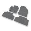 Alfombrillas de Velour adecuadas para Toyota Auris I Hatchback (2007-2012) - alfombras para coche - Premium color gris
