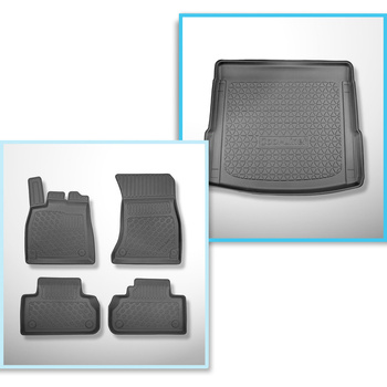 Conjunto de alfombrilla para maletero y alfombrillas para el interior del coche 