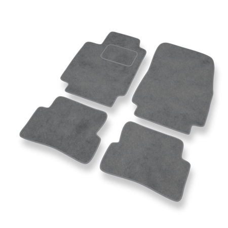 Alfombrillas de Velour adecuadas para Renault Modus I (2004-2012) - alfombras para coche - Premium color gris