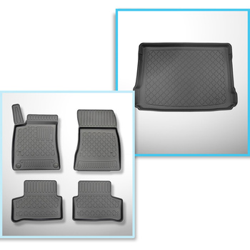 Conjunto de alfombrilla para maletero y alfombrillas para el interior del coche 