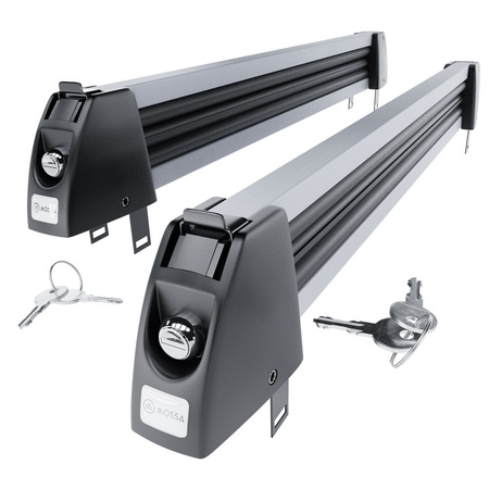 Portaesquís para portaequipajes de techo - Ski rack M-7703s - plata - para 3 pares de esquís o 2 tablas de snowboard