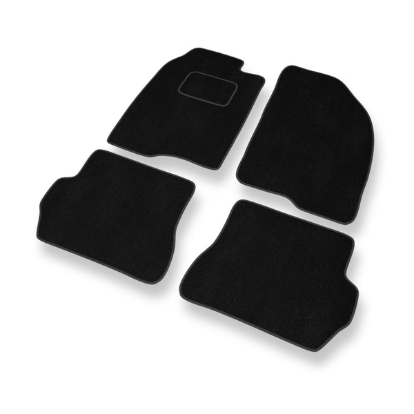 Alfombrillas de Velour adecuadas para Ford Fusion I Monovolumen (2002-2005) - alfombras para coche - Premium color negro