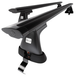 Portaequipajes de techo adecuadas para Volkswagen Passat B7 Berlina (2010-2014) - baca negra para coche - barras para techo de coche - sin puntos de montaje - aluminio