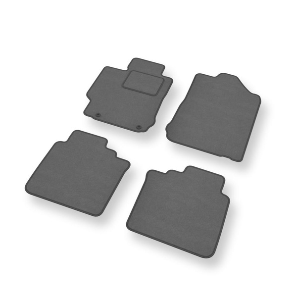 Alfombrillas de Velour adecuadas para Toyota Camry VII Berlina (2011-2017) - alfombras para coche - Premium color gris