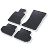 Alfombrillas de goma adecuadas para BMW 5 F10, F11 Berlina, Touring (2013-2017) - alfombras para coche - negro - 4 unidades