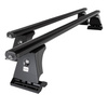 Portaequipajes de techo adecuadas para Renault Kangoo II Furgoneta (2008-2021) - baca negra para coche - barras para techo de coche - puntos de montaje - aluminio