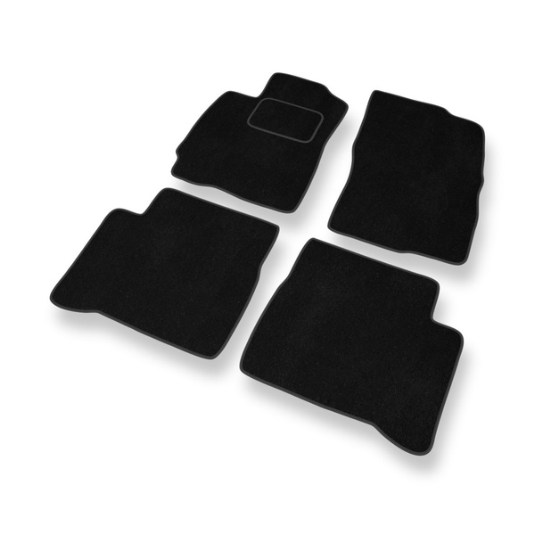 Alfombrillas de Velour adecuadas para Mitsubishi Outlander I SUV (2001-2006) - alfombras para coche - Premium color negro