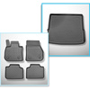 Conjunto de alfombrilla para maletero y alfombrillas para el interior del coche TPE para: BMW X1 F48, U11 SUV (10.2022-....) - banqueta trasera fija / no deslizable; no para la versión eléctrica y híbrida
