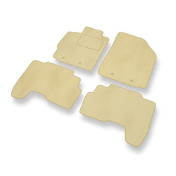 Alfombrillas de Velour adecuadas para Toyota Yaris II Hatchback, Berlina (2005-2010) - alfombras para coche - Premium color beige