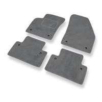 Alfombrillas de Velour adecuadas para Volvo C70 II (2006-2014) - alfombras para coche - Premium color gris