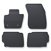 Alfombrillas de goma adecuadas para Ford Mondeo V Hatchback, Familiar, Berlina (2014-2021) - alfombras para coche - negro - 4 unidades