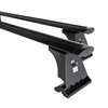 Portaequipajes de techo adecuadas para Fiat Fiorino III Furgoneta (2008-2011) - baca negra para coche - barras para techo de coche - puntos de montaje - aluminio