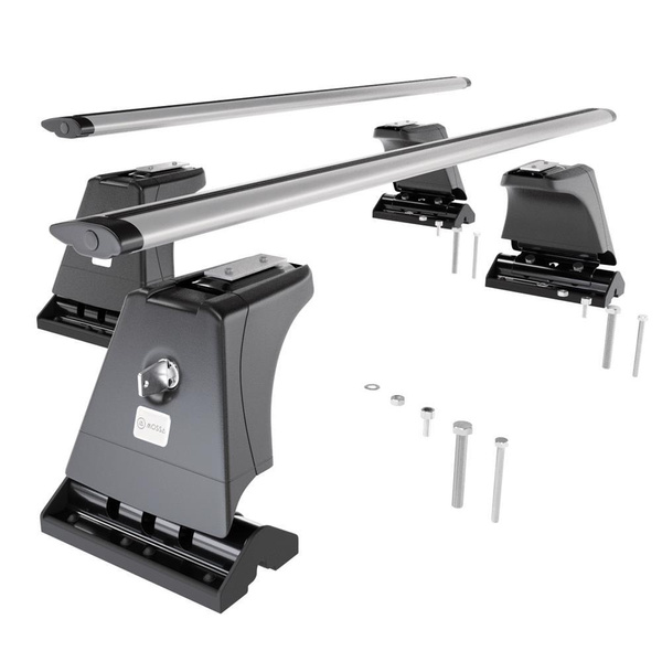 Portaequipajes de techo adecuadas para Ford Transit Courier Furgoneta (2014-2023) - baca plata para coche - barras para techo de coche - puntos de montaje - aluminio