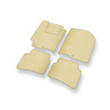 Alfombrillas de Velour adecuadas para Kia Rio IV Hatchback (2017-....) - alfombras para coche - Premium color beige