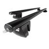 Portaequipajes de techo adecuadas para Fiat Fiorino III Furgoneta (2008-2011) - baca negra para coche - barras para techo de coche - railing - aluminio