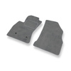 Alfombrillas de Velour adecuadas para Fiat Doblo II (2010-2022) - alfombras para coche - Premium color gris