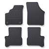 Alfombrillas de goma adecuadas para Skoda Citigo-e iV Hatchback (2019-2020) - alfombras para coche - negro - 4 unidades