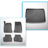 Conjunto de alfombrilla para maletero y alfombrillas para el interior del coche TPE para: Mercedes-Benz Classe B W246, W247 Sports Tourer (10.2011-12.2018) - maletero superior; con base doble del maletero (con EASY VARIO PLUS SYSTEM y superficie de carga