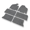 Alfombrillas de Velour adecuadas para Kia Carnival II Monovolumen (2006-2010) - alfombras para coche - Premium color gris