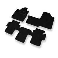 Alfombrillas de Velour adecuadas para Fiat Multipla (1998-2010) - alfombras para coche - Premium color negro