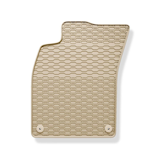 Alfombrillas de goma adecuadas para Audi A6 C6 Avant, Berlina (2004-2011) - alfombras para coche - beige - 4 unidades