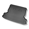 Alfombra para maletero adecuada para Mitsubishi Montero III Wagon SUV (2000-03.2007) - Protector maletero - Alfombrilla maletero antideslizante - 5/7 plazas; 3a fila de asientos levantada; versión larga (Long)