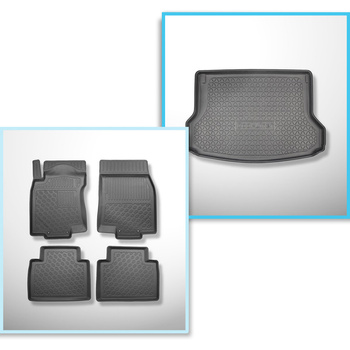 Conjunto de alfombrilla para maletero y alfombrillas para el interior del coche 