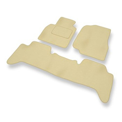 Alfombrillas de Velour adecuadas para Toyota Land Cruiser J100 SUV (1998-2007) - alfombras para coche - Premium color beige
