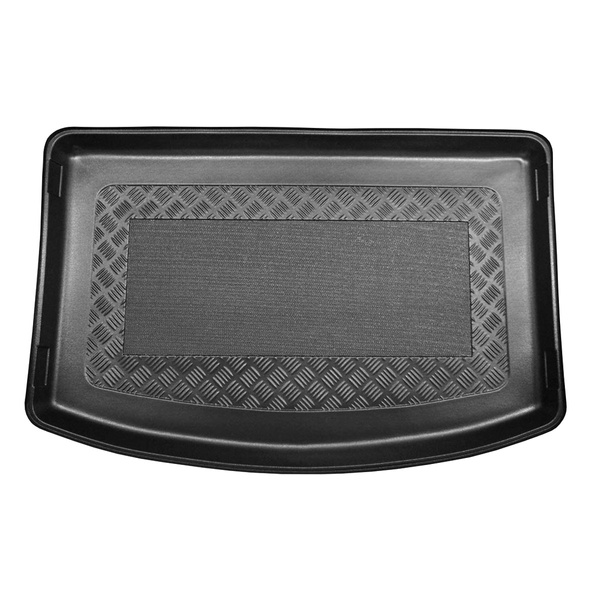 Alfombra para maletero adecuada para Kia Rio IV YB Hatchback (02.2017-....) - Protector maletero - Alfombrilla maletero antideslizante - parte inferior del maletero; modelos sin base móvil en el maletero; no adecuado para versión híbrida