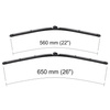 Escobillas limpiaparabrisas para la luna delantera para Mercedes-Benz Classe A W169 Hatchback (09.2004-06.2012) montaje inverso del adaptador (lado del pasajero) - escobillas plana