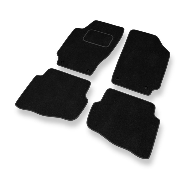 Alfombrillas de Velour adecuadas para Volkswagen Fox I Hatchback (2003-2011) - alfombras para coche - Premium color negro