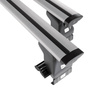Portaequipajes de techo adecuadas para Seat Mii Hatchback (2012-2019) - baca plata para coche - barras para techo de coche - sin puntos de montaje - aluminio