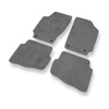 Alfombrillas de Velour adecuadas para Volkswagen Fox I Hatchback (2003-2011) - alfombras para coche - Premium color gris