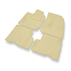 Alfombrillas de Velour adecuadas para Dacia Duster II (2018-2024) - alfombras para coche - Premium color beige