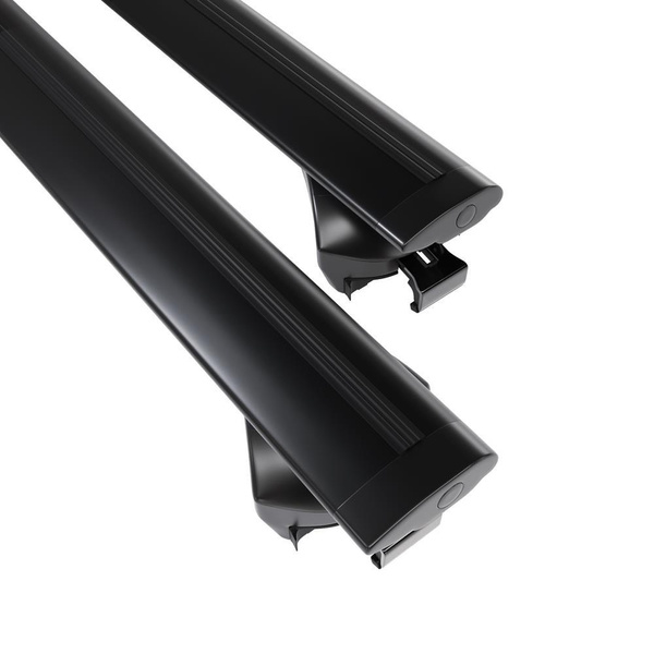 Portaequipajes de techo adecuadas para Audi Q5 II SUV (2017-....) - baca negra para coche - barras para techo de coche - railing integrado - aluminio