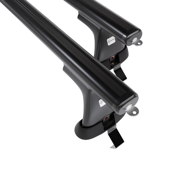 Portaequipajes de techo adecuadas para Opel Insignia Grand Sport (2017-2022) - baca negra para coche - barras para techo de coche - sin puntos de montaje - aluminio