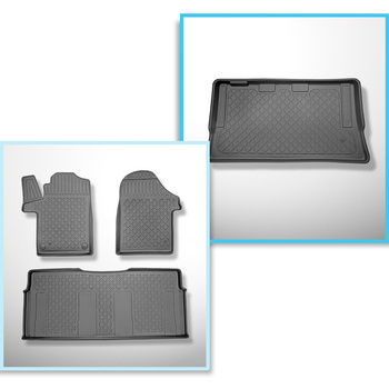 Conjunto de alfombrilla para maletero y alfombrillas para el interior del coche 