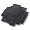 Alfombrillas de goma adecuadas para Ford S-Max II Monovolumen (2015-2023) - alfombras para coche - negro - 4 unidades