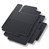 Alfombrillas de goma adecuadas para Kia Rio III Hatchback, Berlina (2011-2016) - alfombras para coche - negro - 4 unidades